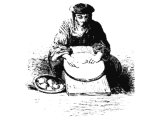 Woman rolling out bread